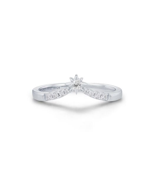 Azura Jewelry New York White North Star Topaz Ring Vermeil
