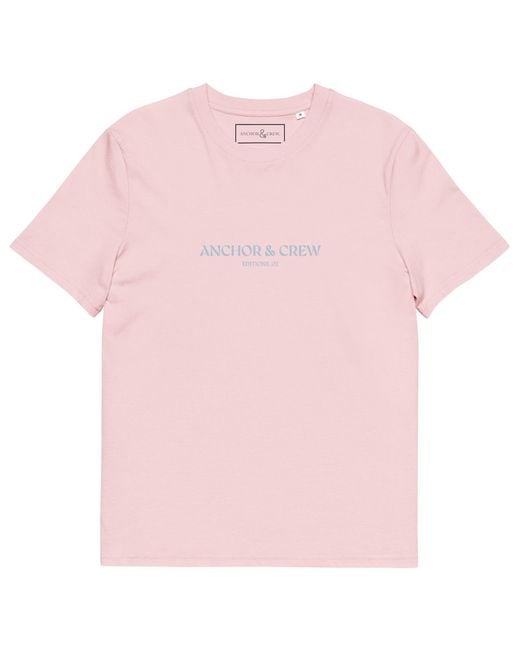 Anchor and Crew Pink Cotton Two Elysian Editions Organic Cotton T-Shirt