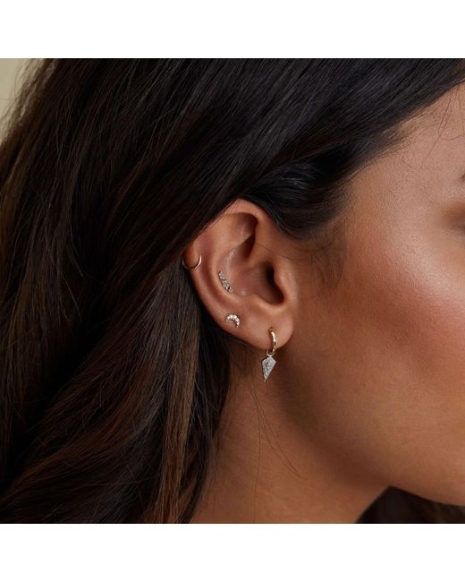 Zohreh Metallic Mini Seamless Hoop Earring 9K