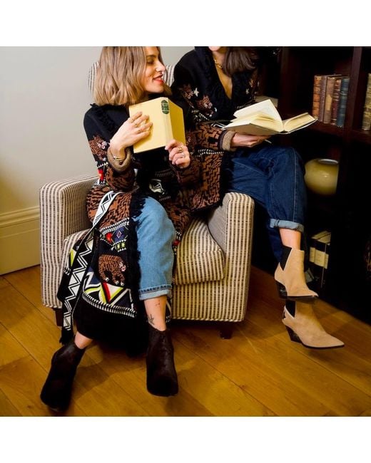 Rosamund Muir London Black Felixa Dark Calf Hair With Star Ankle Boots