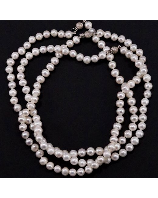 Mineralgems•Studio White Classic Pearl Neacklace