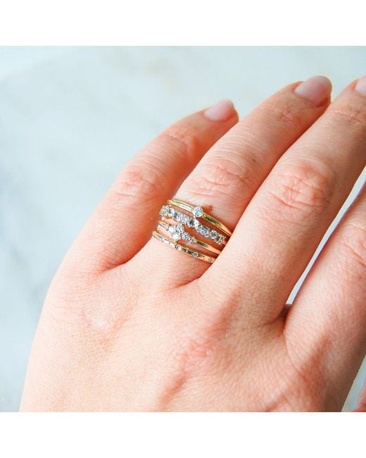 Zohreh Metallic Celestial Diamond Band Ring 9K