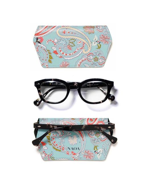 Naoa Blue Three Pack Apple-Leather Slim Glasses Case