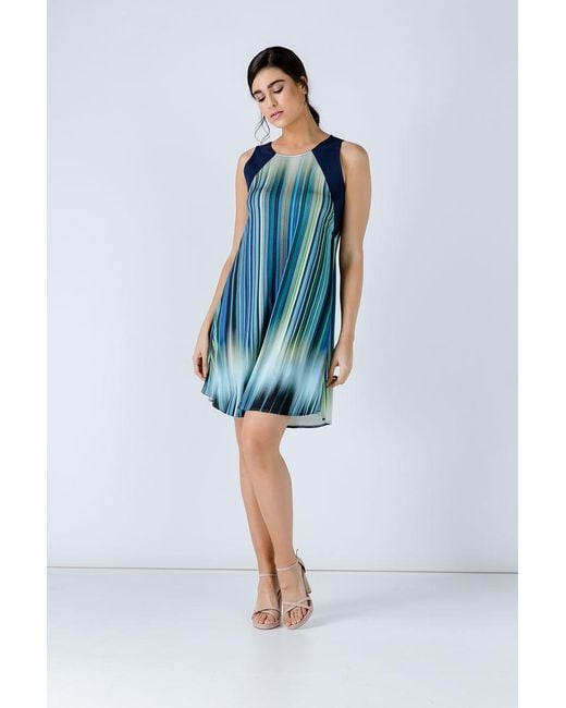 Conquista Green Striped Dress