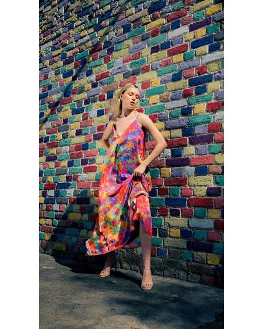 Any Old Iron White Pastel Lightning Ruffle Dress