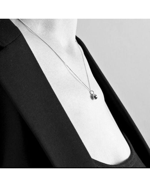 Edge Only Metallic Mini Teardrop Pendant Sterling