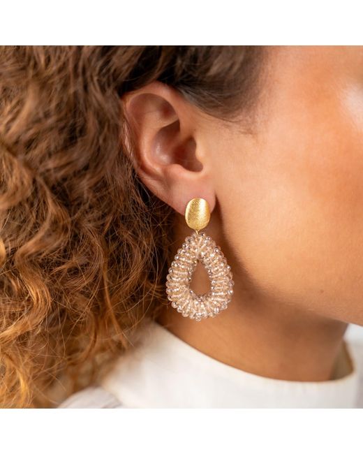 LOTT.gioielli Metallic Neutrals Champagne Earrings Berry Glassberry Drop S