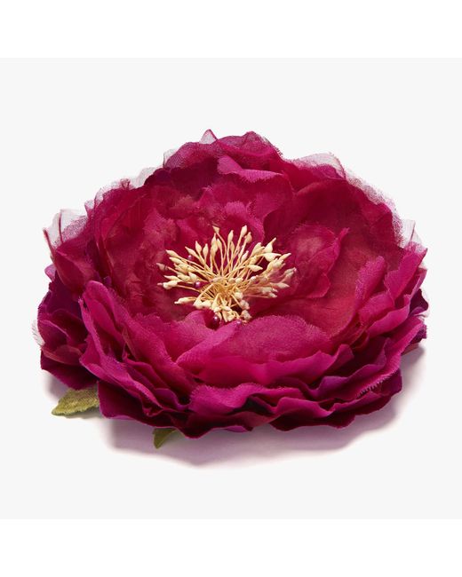 Helena Simon Red The Peony Floral Brooch