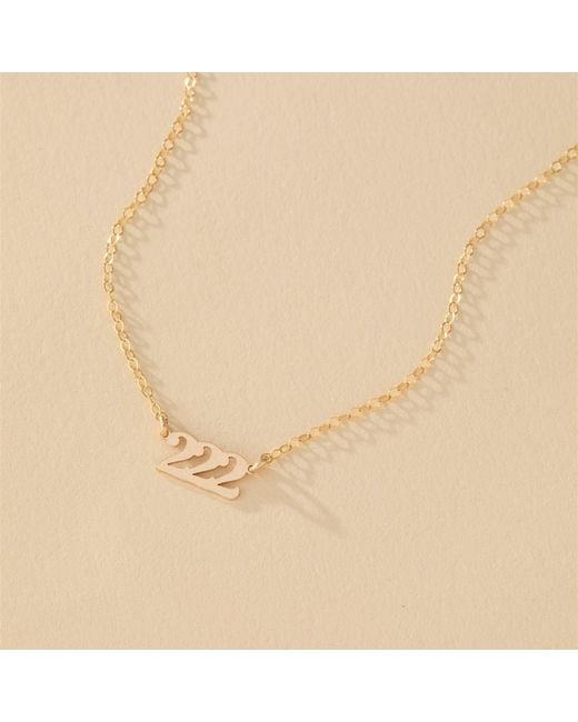 SET & STONES Metallic Angel Numbers Necklace- One