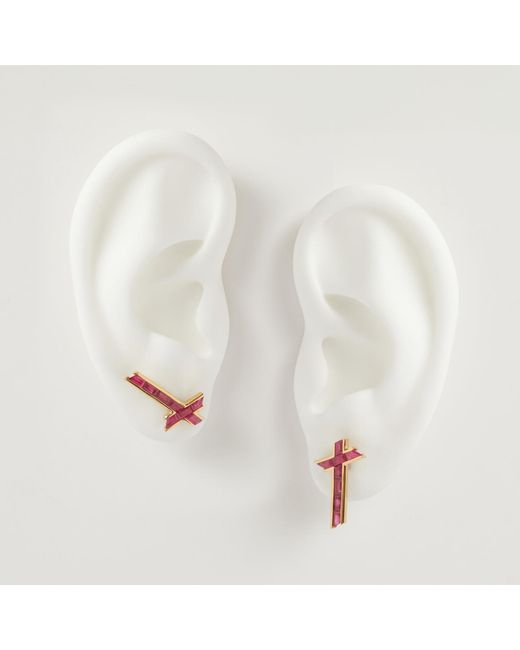 Kasun Pink Lucky Star Earrings