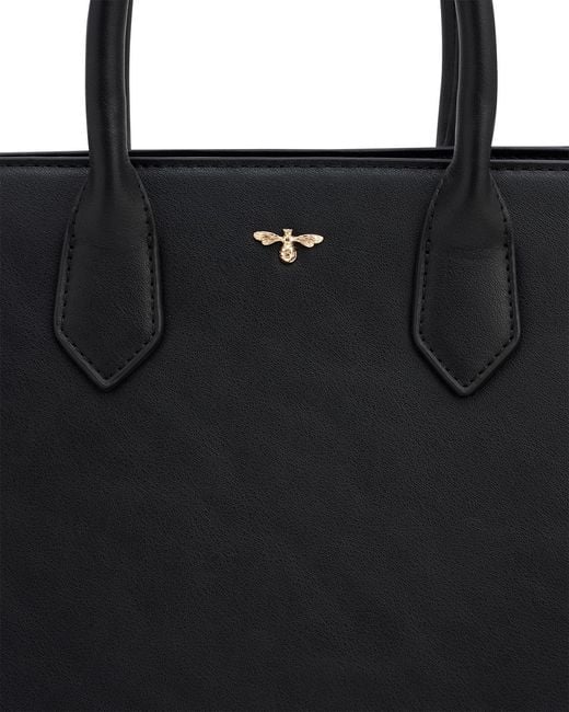 Fable England Black Grace Structured Tote Bag