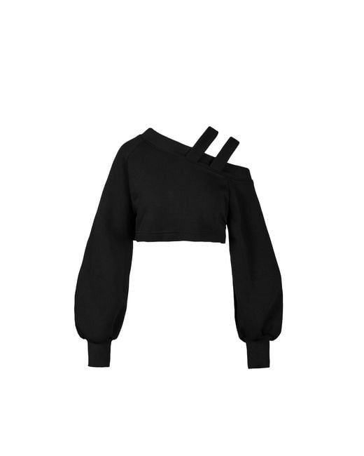 Ioana Ciolacu Black Cold Shoulder Top