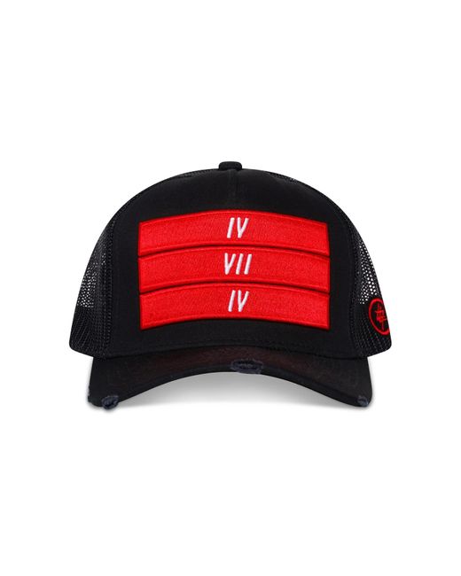 474 co Red 474 3 Bars Trucker Hat for men