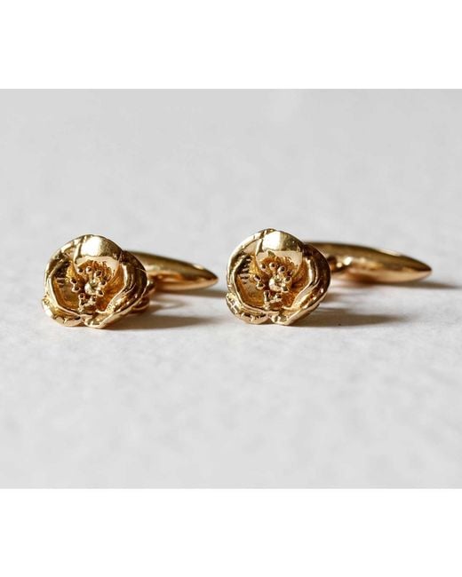 Lee Renee Metallic Poppy Cufflinks for men