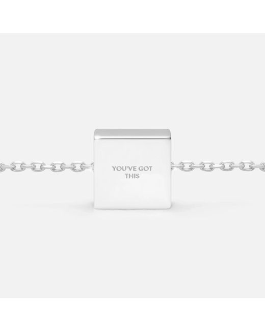 Kouree Metallic 'You'Ve Got This' Necklace Pendant Charm