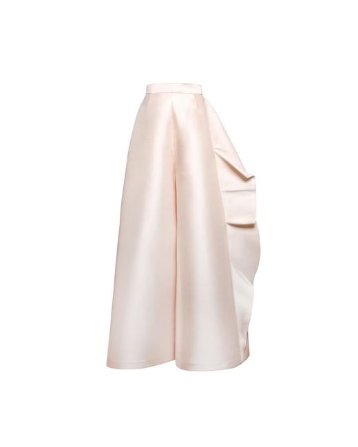 Madebyza Pink Blush Sculptural Wide-Leg Trousers