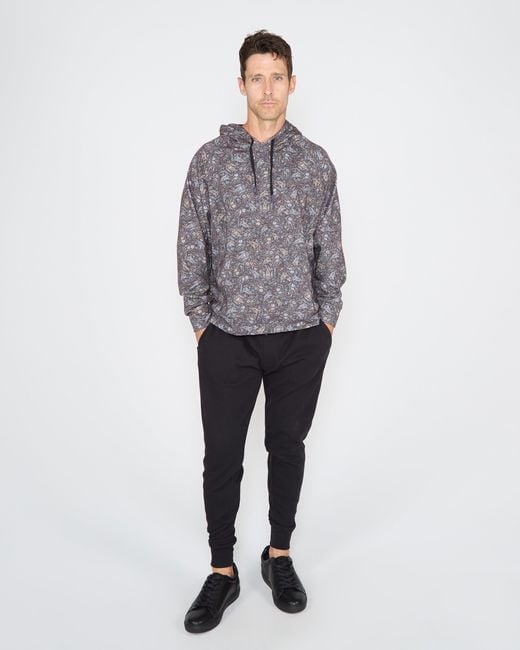 Lords of Harlech Gray Hank Madrid Paisley Hoodie for men