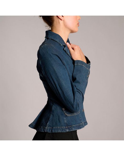 Love and Nostalgia Blue Chloe Peplum Jacket