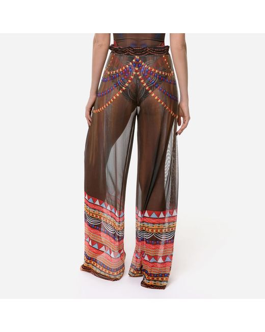 Rodasoleil Smart Swimwear Brown Tan-Through Mesh Lightweight Beach Pants Africa