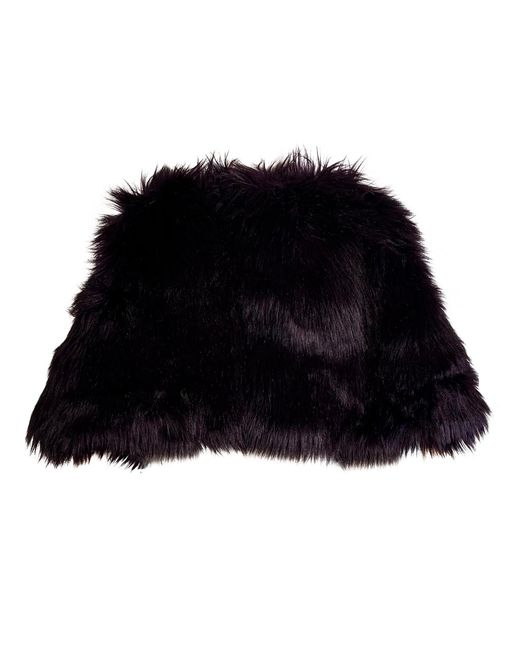 Jennafer Grace Black Shadow Amethyst Faux Fur Shawl