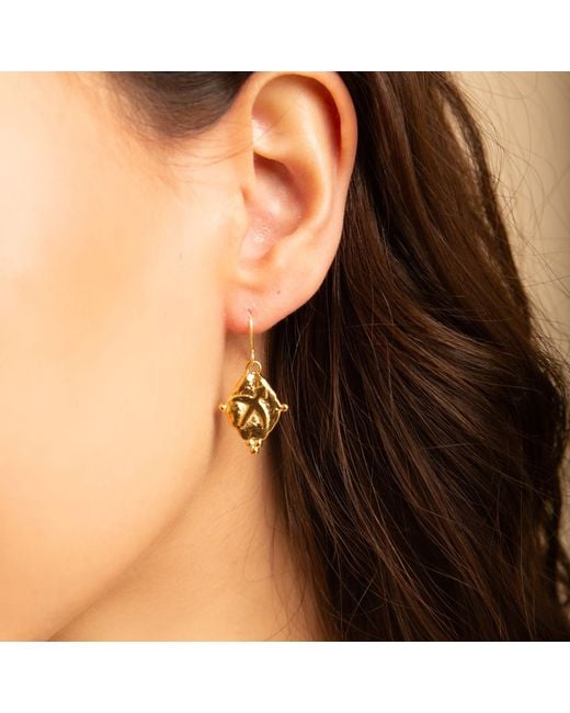 Seven Saints Metallic Sagittarius Vintage-Style Dangle Earrings, Plated