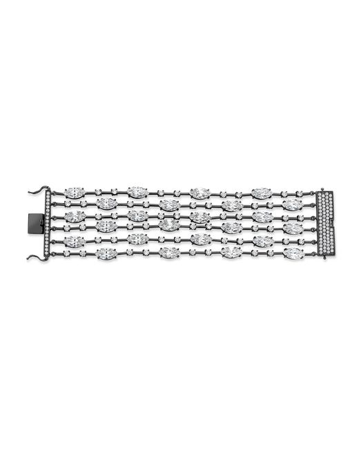 SALLY SKOUFIS Metallic Regen Bracelet With Made Cz Diamond Stimulant