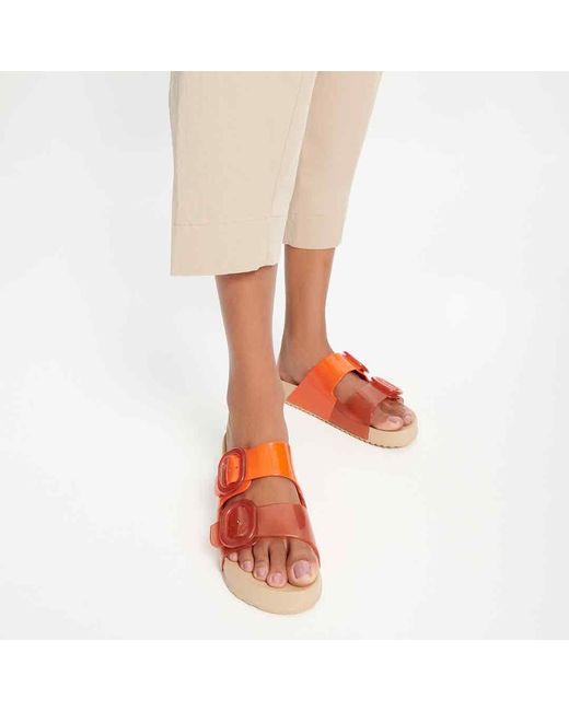 Melissa Orange Neutrals Cozy Slide