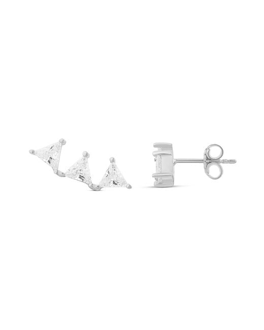 SHYMI Metallic Three Stone Triangle Crawler