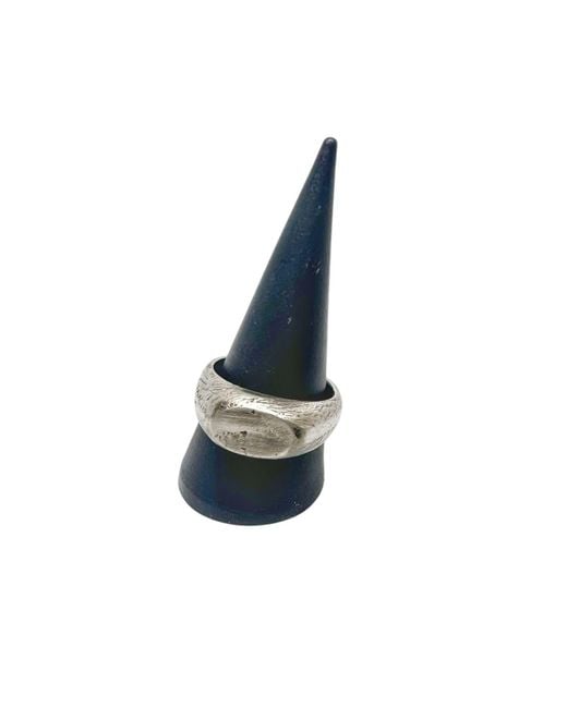 Tg-Jewellery by Tamara Gervasio Metallic Recast Erosion Signet Ring – Recycled Sterling Sand Cast for men