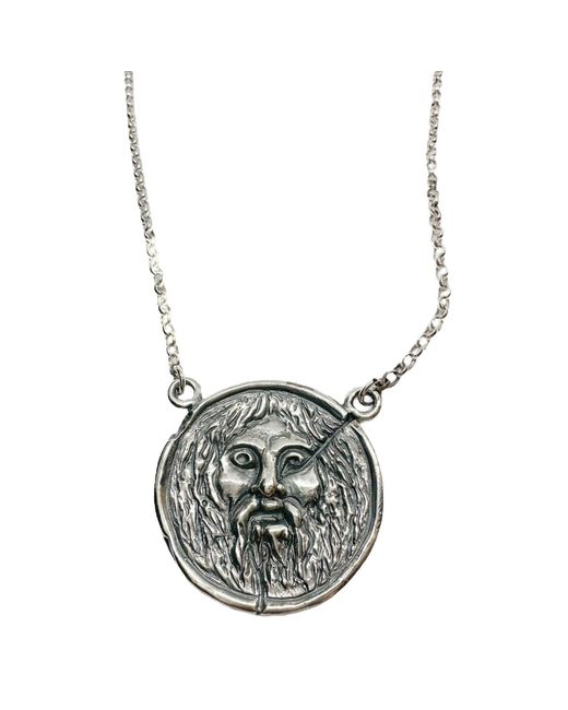 Tg-Jewellery by Tamara Gervasio Metallic La Bocca Della Verità Pendant Necklace – Sterling