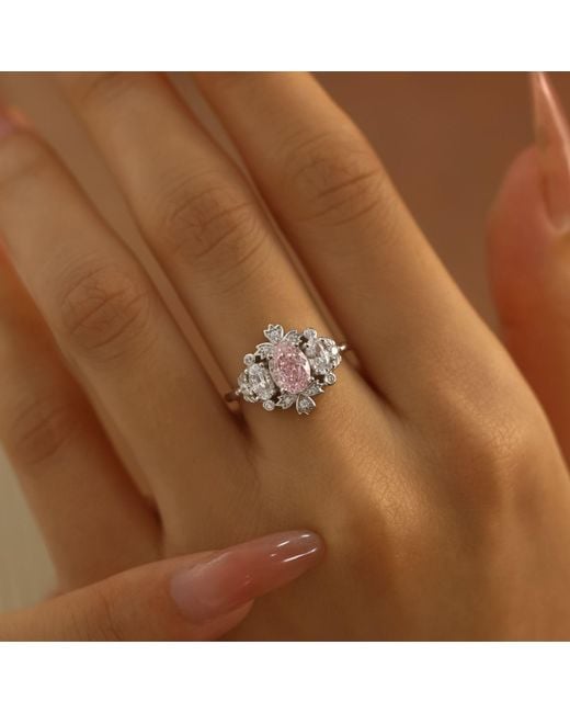 Azura Jewelry New York White Lilyshade Morganite Ring Vermeil