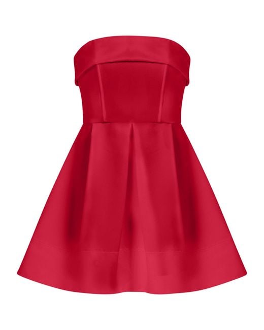 Tia Dorraine Wild Flower Flared Satin Mini Dress