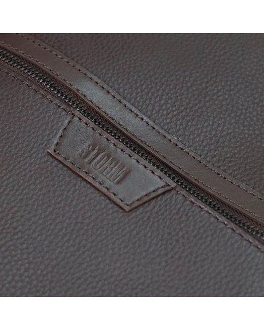Storm Brown Cares Leather Backpack for men
