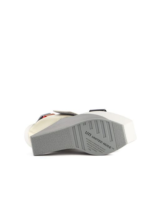 United Nude Gray Delta Wedge Sandal
