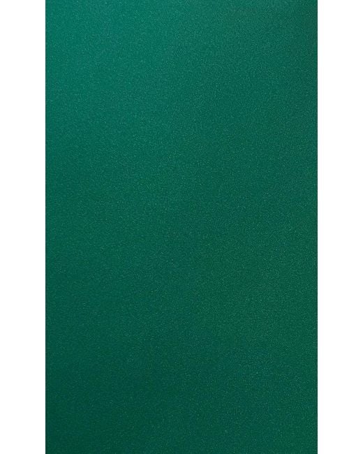 Moda Glam Green Jersey Draped Neck Gown- Emerald