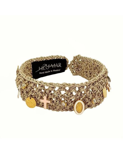 Hilo De Mar Metallic Choker Necklace Sunshine With Charms