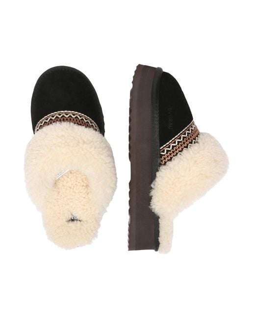 EverAu Australia Black Crake Knitted Platform Slippers