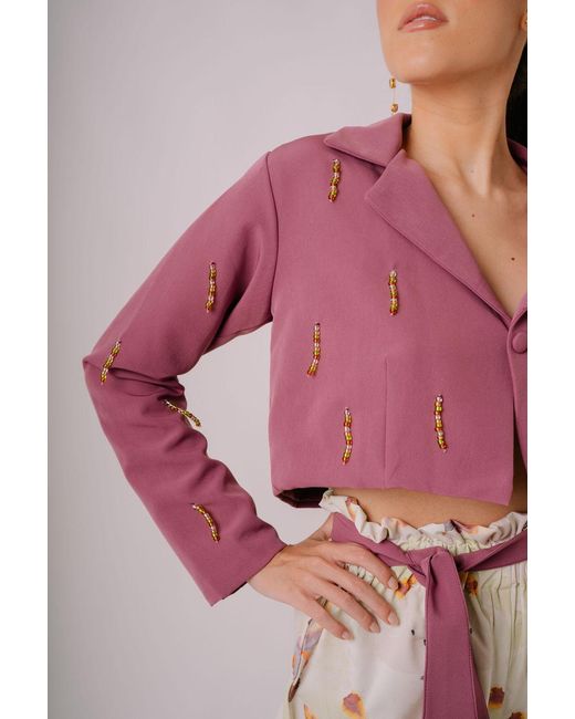 San Malo Purple Lara Blazer