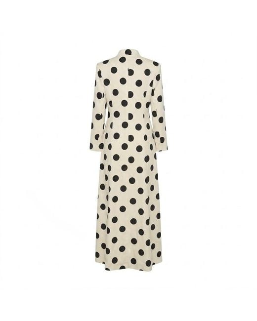 Roqaia Fashion House White Mrs Polka