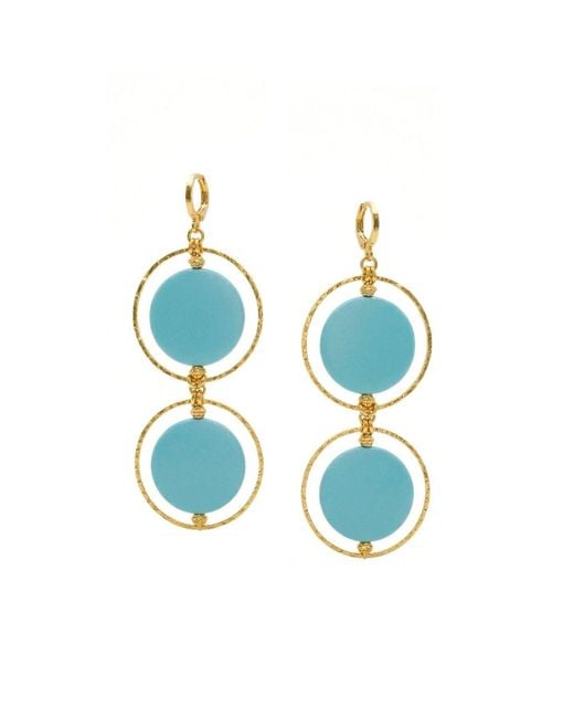 Jaredjamin Blue Twiggy Dangle Earrings