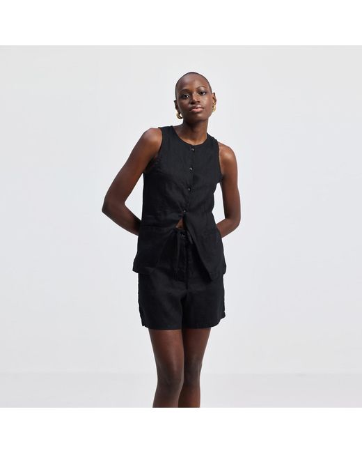 REISTOR Black Hemp Vest Jacket