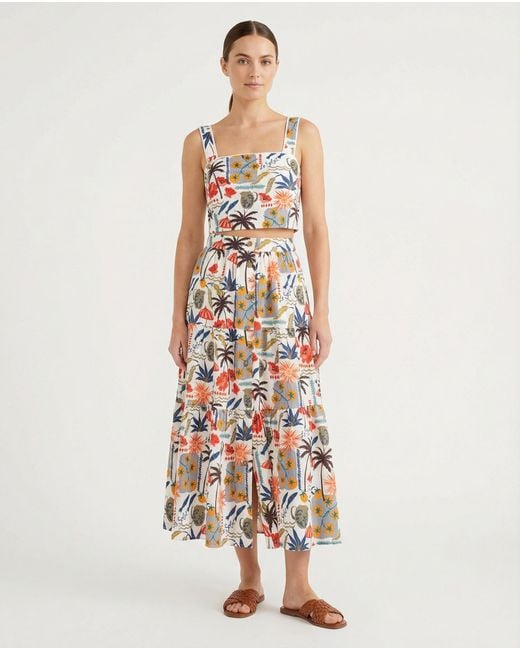 Change of Scenery White Joanna Skirt