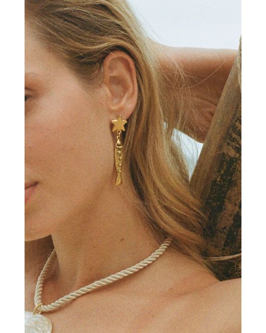 Sccollection Metallic Finn Fish Earrings