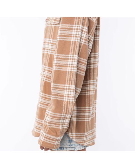 Ariko Pink Neutrals/ Plaid Bucky Split Hem Shirt Jacket
