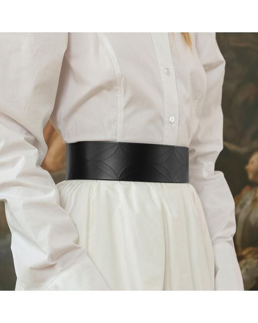 Haute Cuir Black Striv Waist Leather Belt