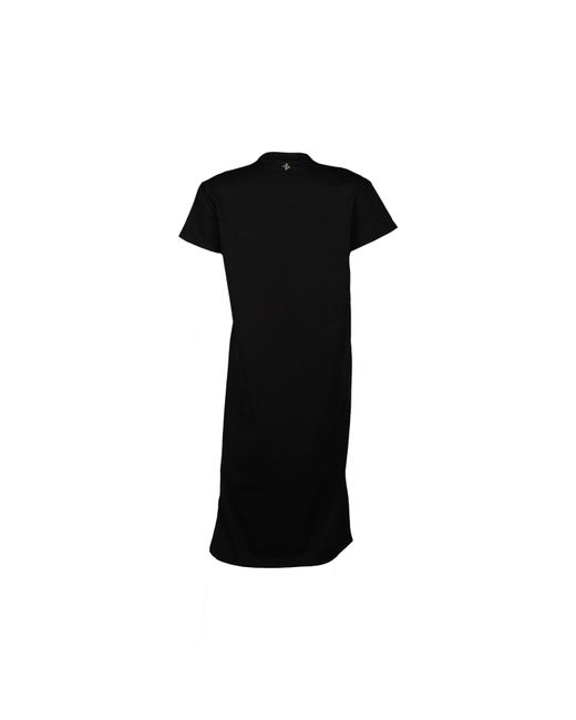 Laines London Black Laines Couture T-shirt Dress With Embellished Evil Eye