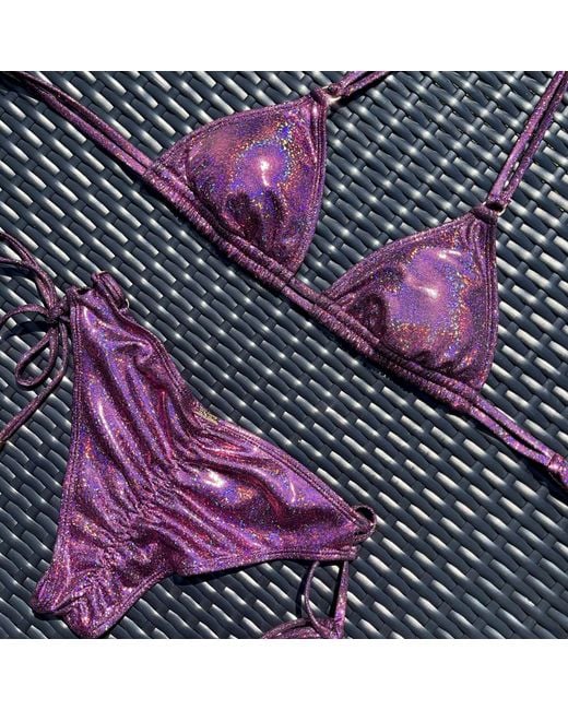 Enez Swim Purple Eden Triangle Bikini Top