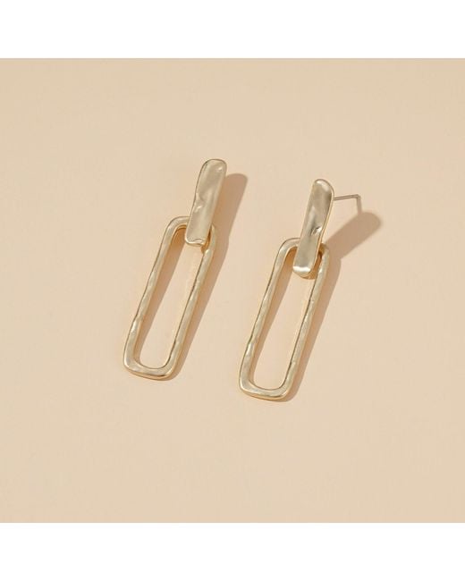Rare Matters Jewelry Metallic Sleek Loop Drops Earrings