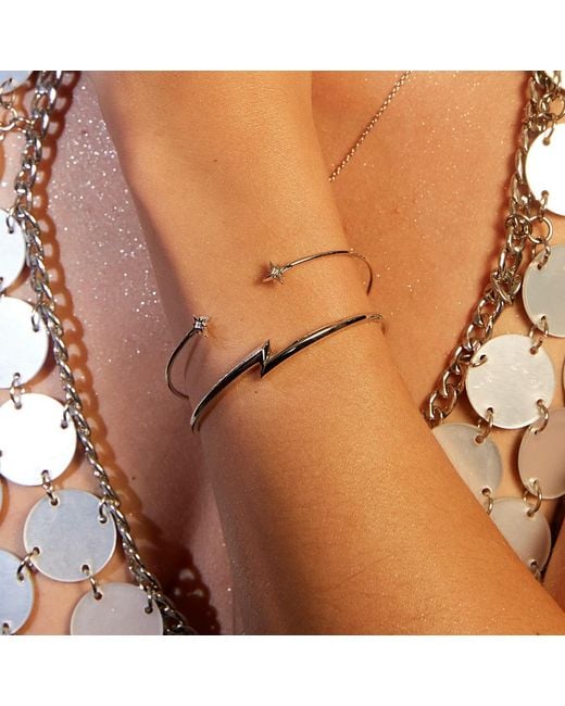 Scream Pretty White Starburst Open Bangle