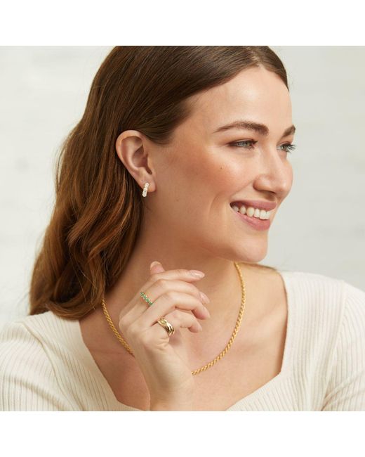 Auree Jewellery Metallic Ortigia Freshwater Pearl & Vermeil Mini Hoop Earrings